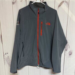 The North Face Men’s XL Shellrock Softshell Jacket Gray/Orange EUC (NE45 Logo)